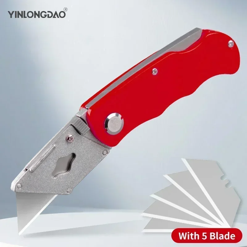 

Multifunctional Foldable Utility Knife Sharp and Durable Cutting Cardboard Plastic Wallpaper Pocket Portable Electrician Knife