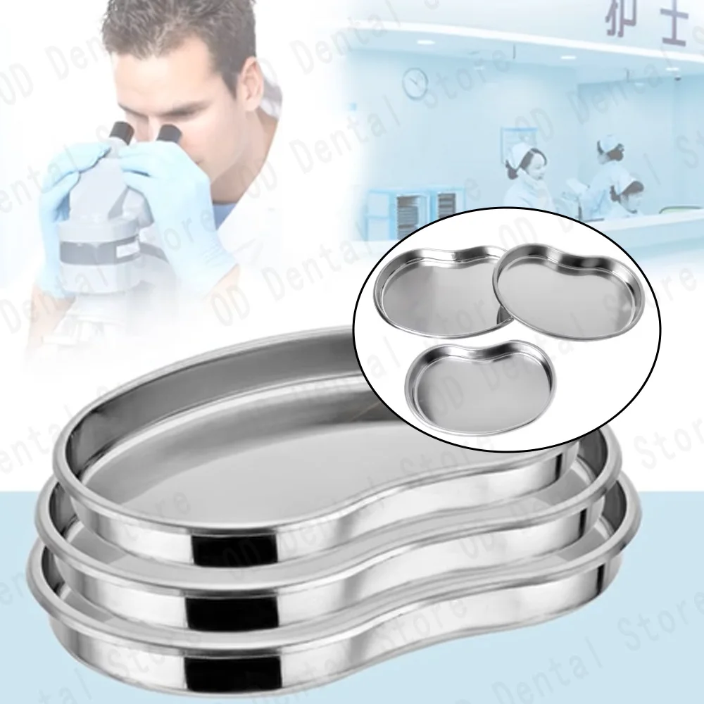 Dental Clinic Trays Medical Stainless Steel Surgical Kidney Bowl Curved Tray for Dental Lab Instrument