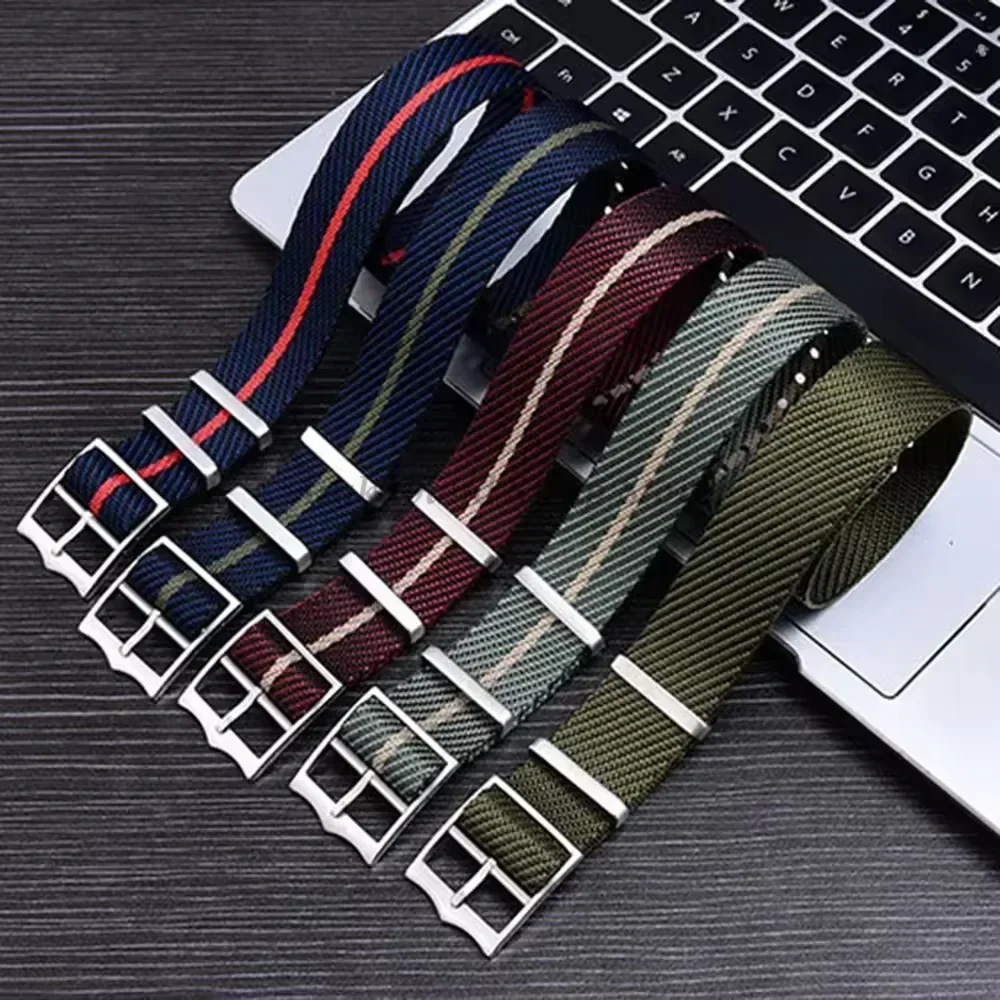 Premium Nylon Watch Band for Seiko for Rolex for Omega Strap Canvas Fabric Bracelet Bronze Buckle 20mm 22mm Men Women Watchstrap