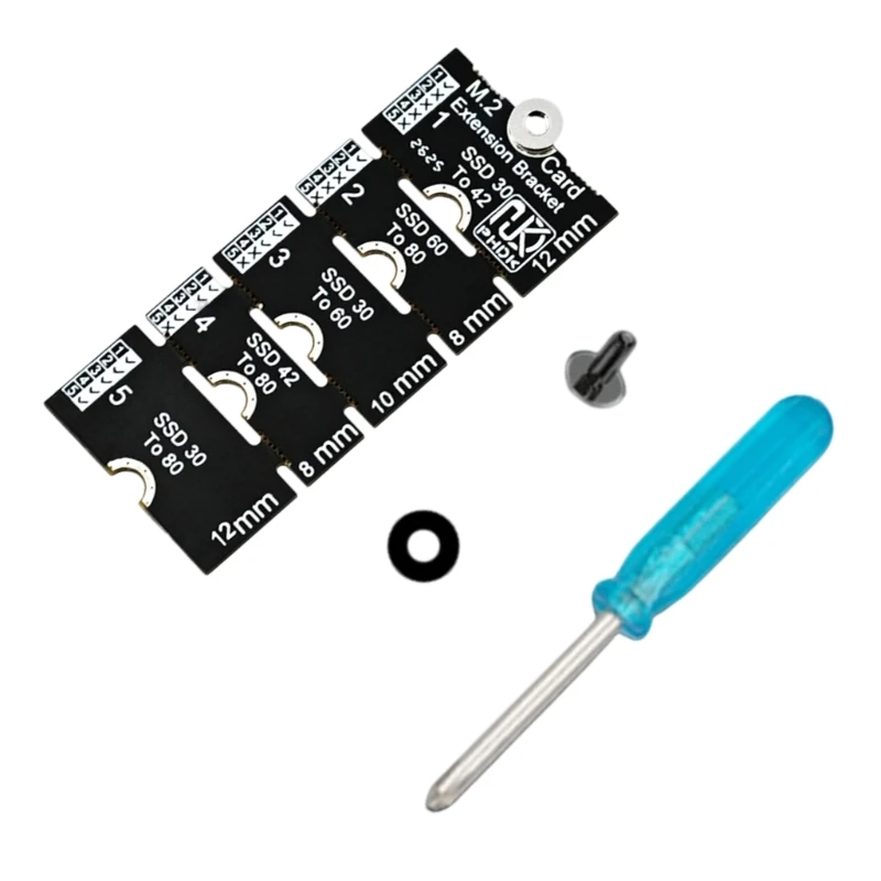Desktop Storage Installation M.2 NVMes SSD Extension Board, PCB Brackets for Mounting Adjustment and 30/42/60/80Mm Layout