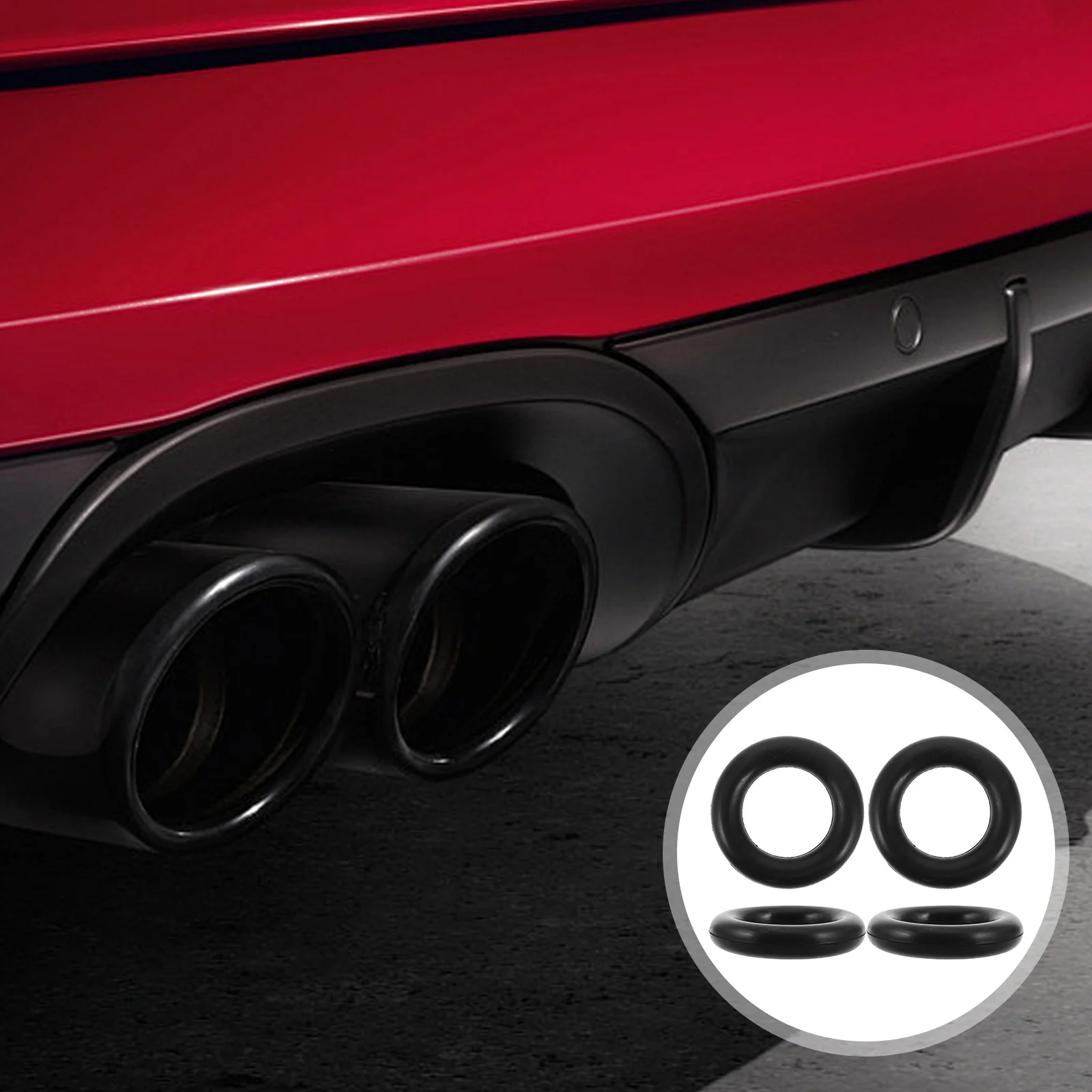 

4Pcs Universal Car Exhaust Hangers Silicone Support Bracket Reduces Vibration Noise Durable Heat Resistant Easy Install