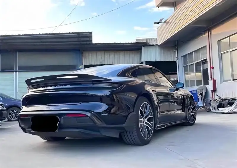 포르쉐 Taycan ReaI 탄소 섬유 범퍼 프론트 립 리어 립 사이드 스커트 테일 윙 윈드 나이프 스포일러 키트