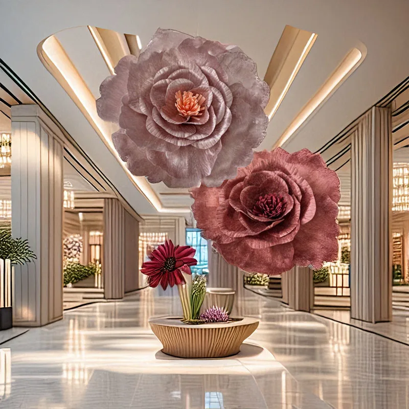 

DIA 60 см большой бархатный пион ручной работы цветок украшение окна для украшения торгового центра свадебное цветочное украшение