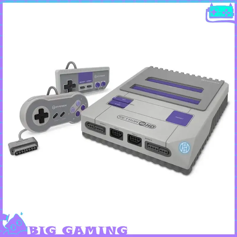 Consola de Videojuegos Retro Hyperkin RetroN 2HD, Control Compatible con Super Nintendo NES SFC, Salida HD, Accesorios de Juego Multiplataforma