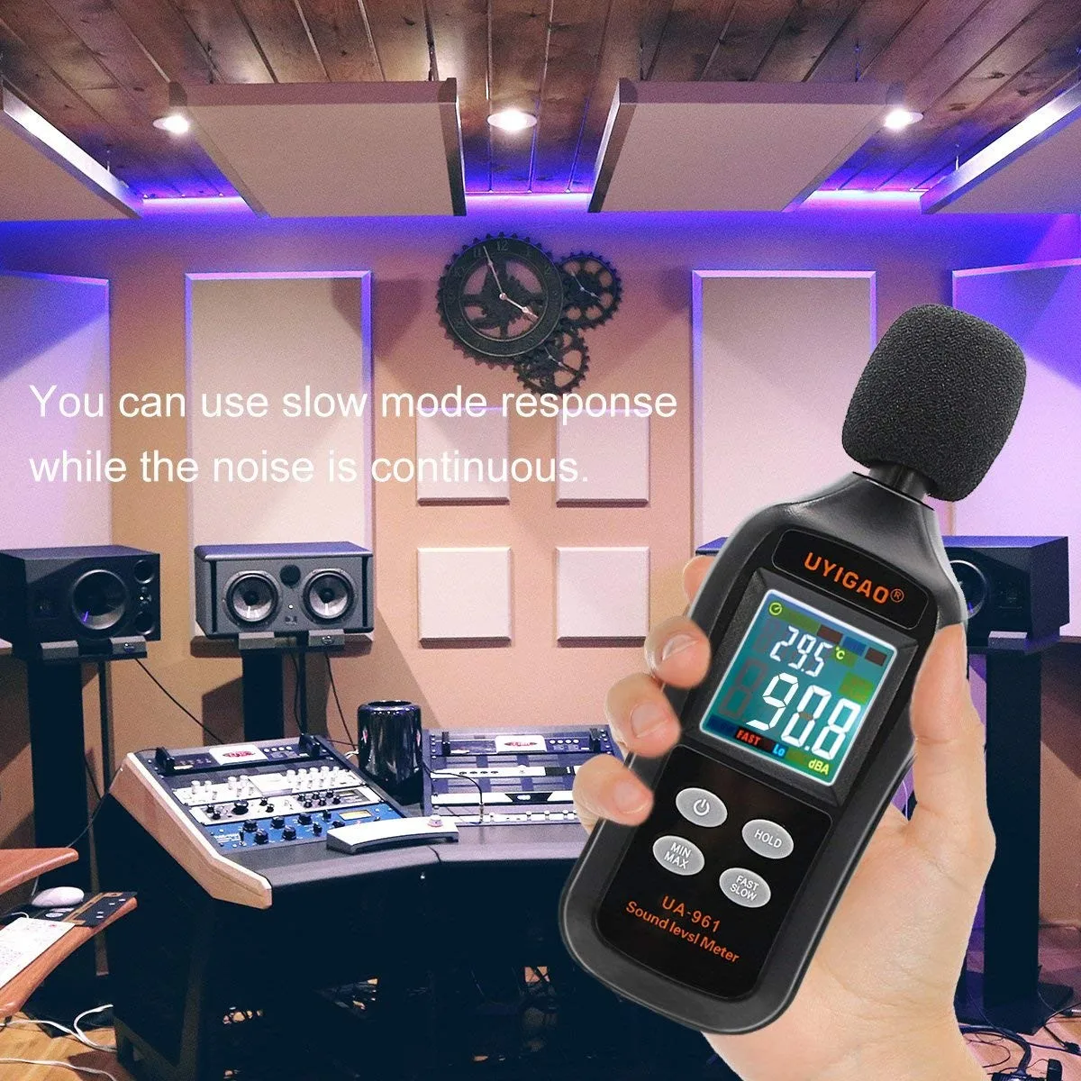 Imagem -05 - Precisão Display Digital Decibel Medidor Detector de Ruído Portátil Nível de Som Ua961 Alta