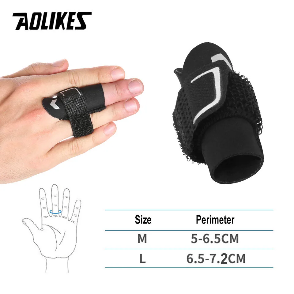 AOLIKES 1PCS Sports Basketball Finger Support Protector Finger Guard Splint Bandage Pain Relief Sport Protective Gear for Finger