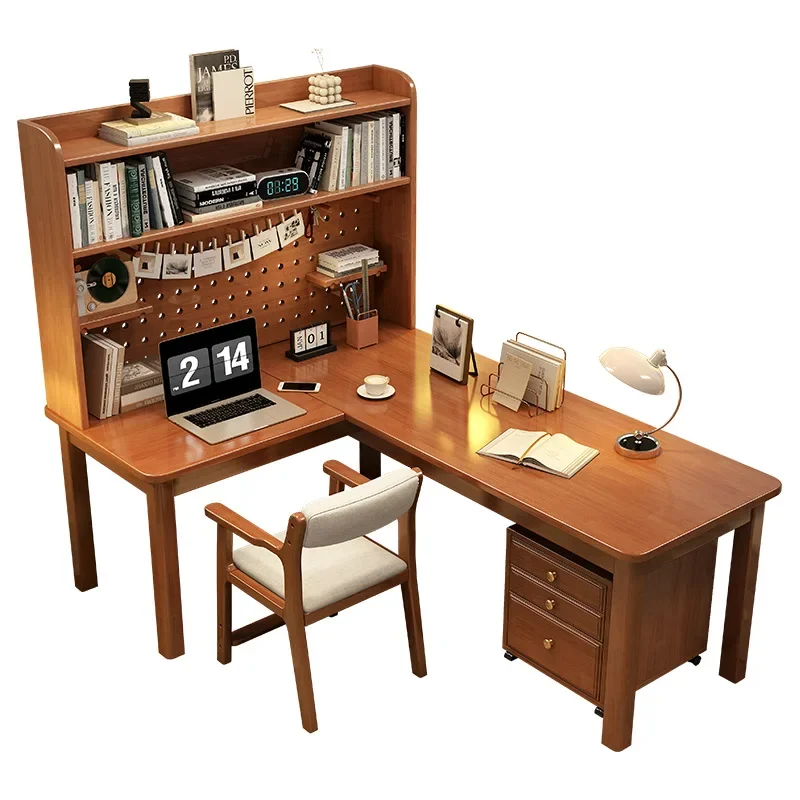 

Solid wood desk, simple study, corner against the wall, computer desk, small household desk