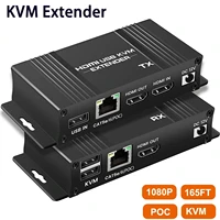 Divisor extensor USB HDMI KVM sobre Ethernet 1080P extensor HDMI USB KVM extensor divisor HDMI bucle para ratón teclado PC
