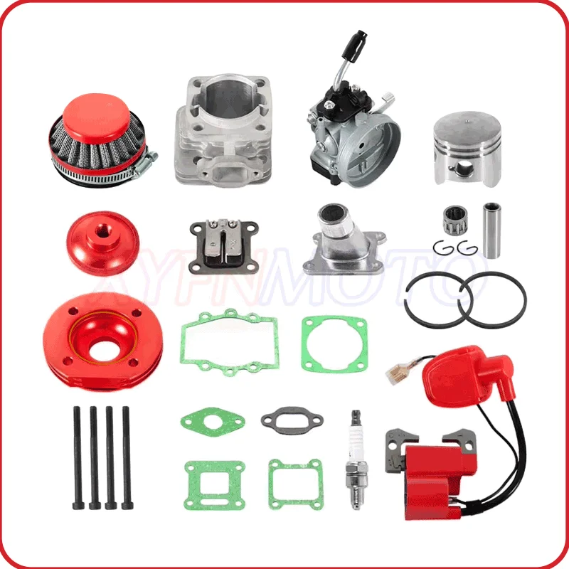 Cylinder Kit 19mm Carburetor Air Filter for 2 Stroke Two Stroke 47cc 49cc Pocket Bike Mini ATV Quad Group