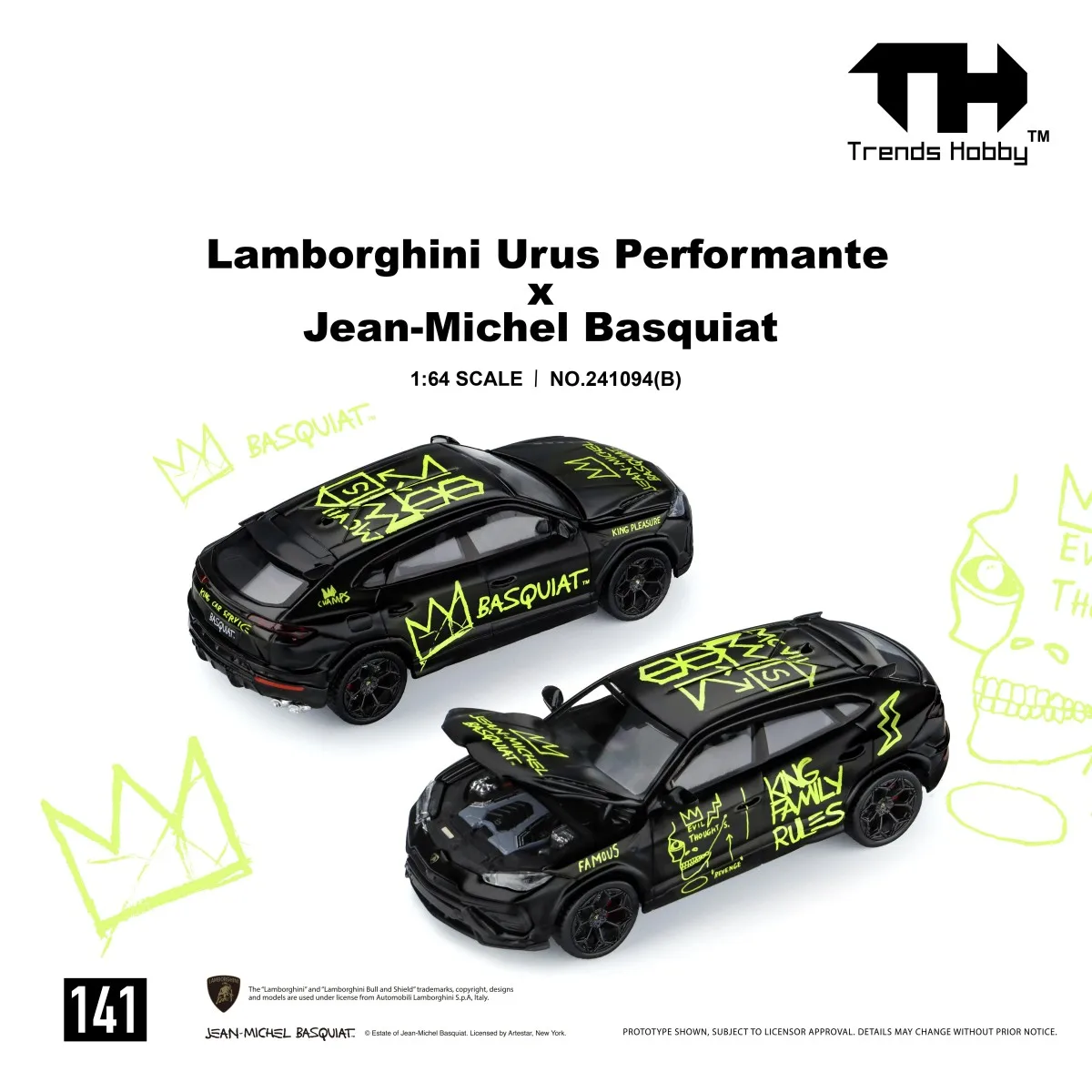 TH Trends Hobby Lamborghini Urus Performante #141 Co-branded Alloy Diecast Model Car Collectible