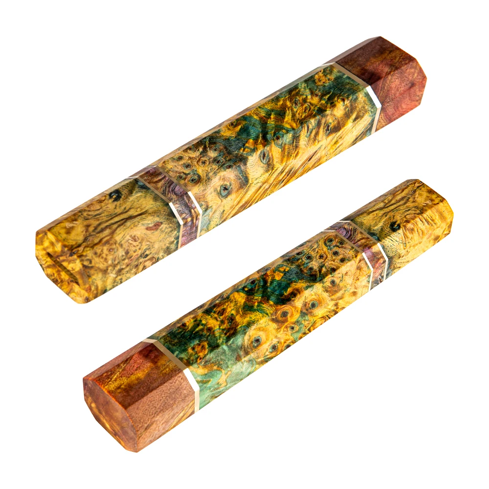Japanese Octagonal Stabilized Wood Handle DIY Knife Making Accessories Chef Knife Replacement Supplies Factory Custom Handle
