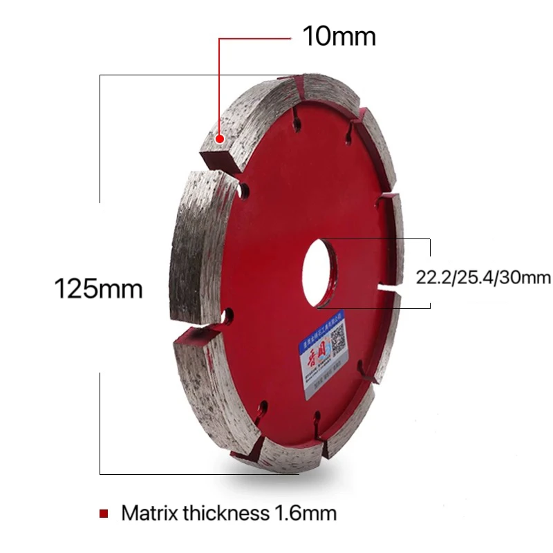 125MM 5 Inch Diamond Saw Blade Stone Concrete MarbIe Granite WaII FIoor Slotting Cutting 10MM Thickness Tuck Point Blade