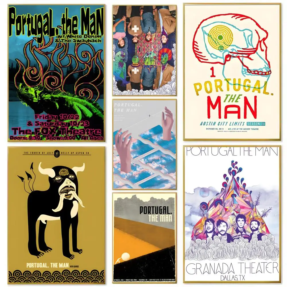 إيندي روك باند البرتغال. هدية ملصق Man-Music مع مطبوعات لتزيين غرفة النوم المنزلية وغرفة المعيشة والعرض #1