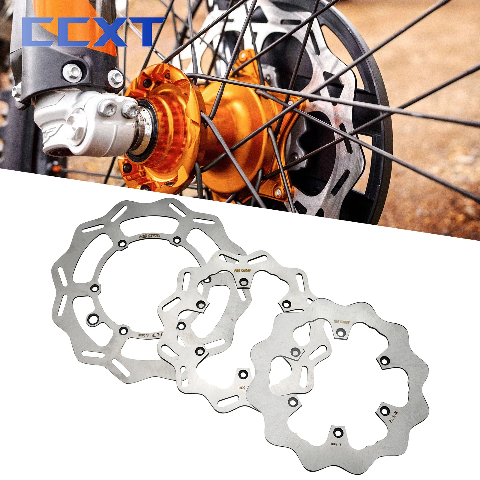 Disco de freno delantero y trasero para motocicleta, Rotor de 260MM y 220MM para Husqvarna FE TE FC TC TX, KTM EXC XC XCF XCW SX, GasGas EX EC