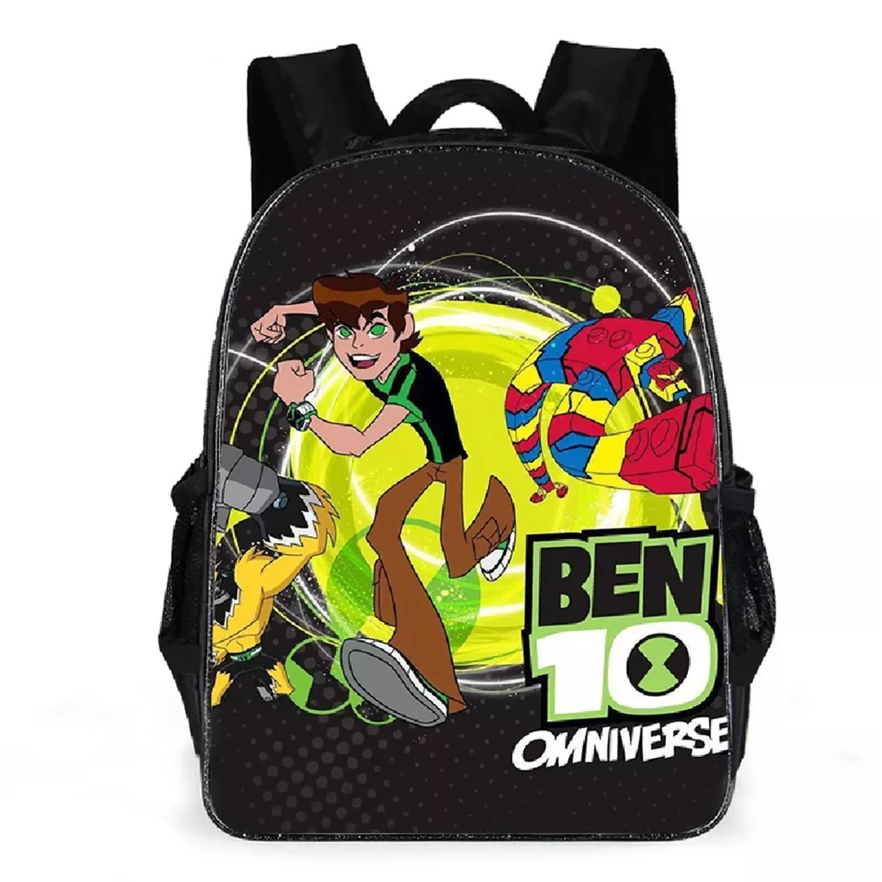 حقيبة كتب قماشية للأطفال الأولاد والبنات كارتونية Daypack Ben 10 للطلاب والعودة إلى المدرسة حقيبة ظهر خفيفة الوزن كبيرة الحجم