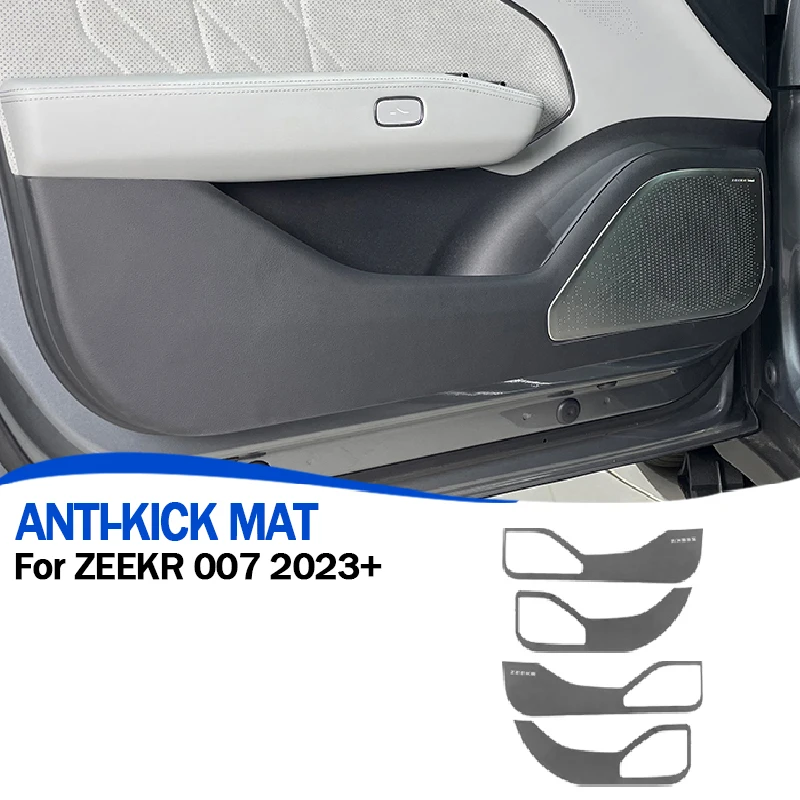 

For Zeekr 007 GT 2024+ car door leather anti-kick plate anti-dirty easy-to-clean protective pad sticker interior accessories