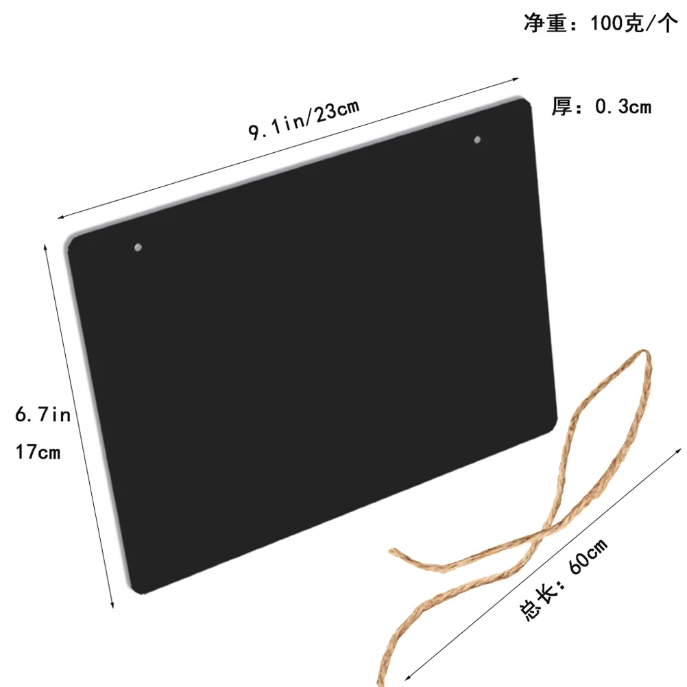 칠판 행잉 사인, 칠판 벽 메시지, 목제 라이브 사인 라벨 디스플레이 장식, 이중 장식, 측면 나무 로프