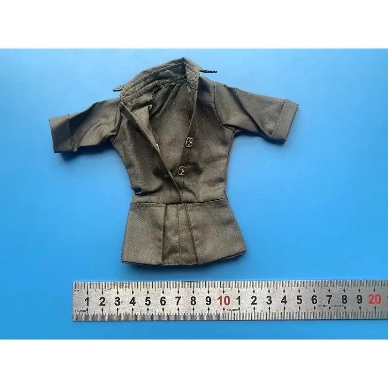 Zqn 1/6 Scale Female Soldier Dress Jumpsuit Military Green Workwear Clothes Model for 12Inch Action Figures Scene Decoration