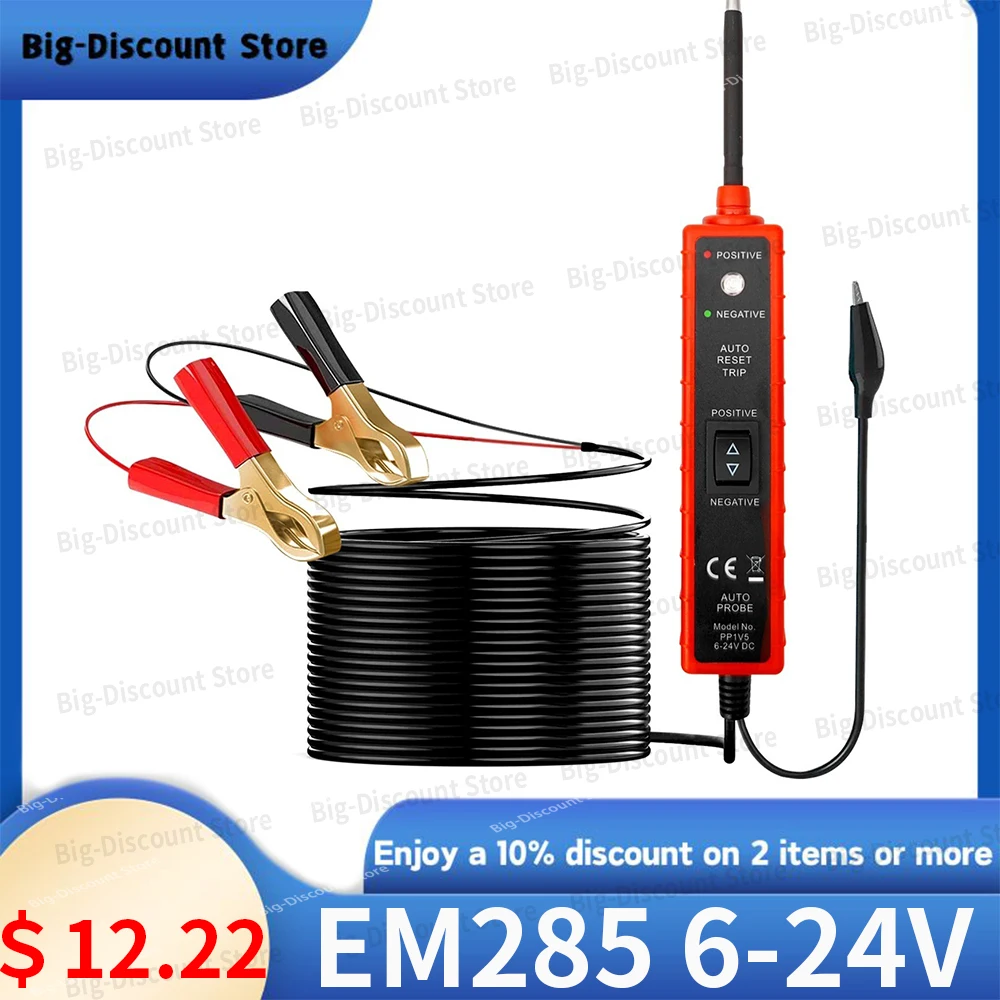 

Hot sale EM285 Automotive Electrical System Tester EM285 6-24V DC Car Drive Test Pen Automotive Electric Circuit Tester