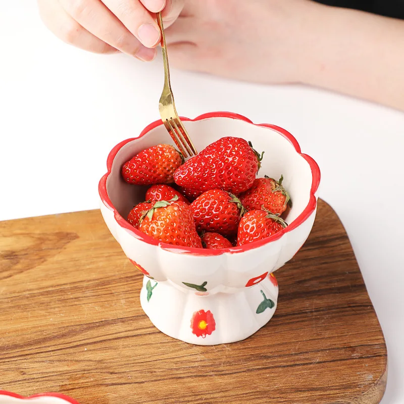 4.5 Inch Ice Cream Bowl Ceramic Reusable Salad Cup Dessert Bowl Pudding Cup DIY Dessert Holder Snack Fruit Candy Container