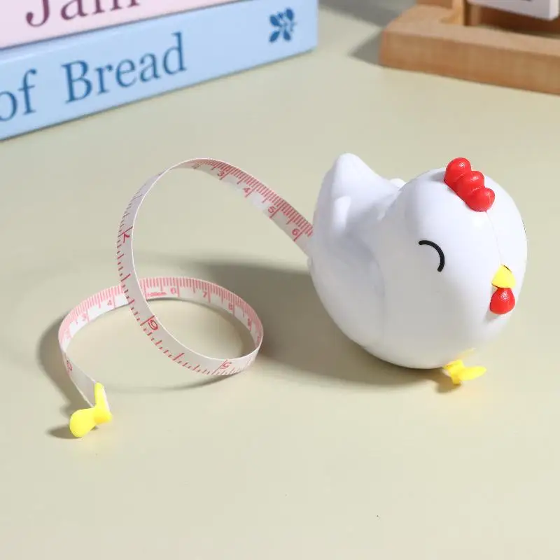 Chick Shaped One Key Retract Soft Measuring Tape Portable Mini Ruler For Body Sewing Craft Home Daily Measurement Use