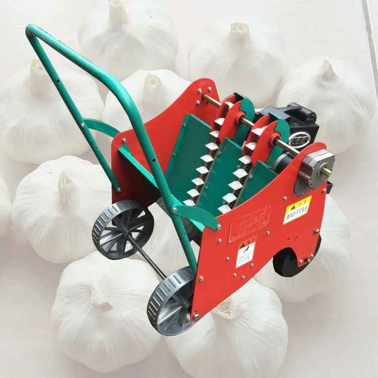 On-demand machine Agricultural garlic seeder With bottle drive Hand push planting