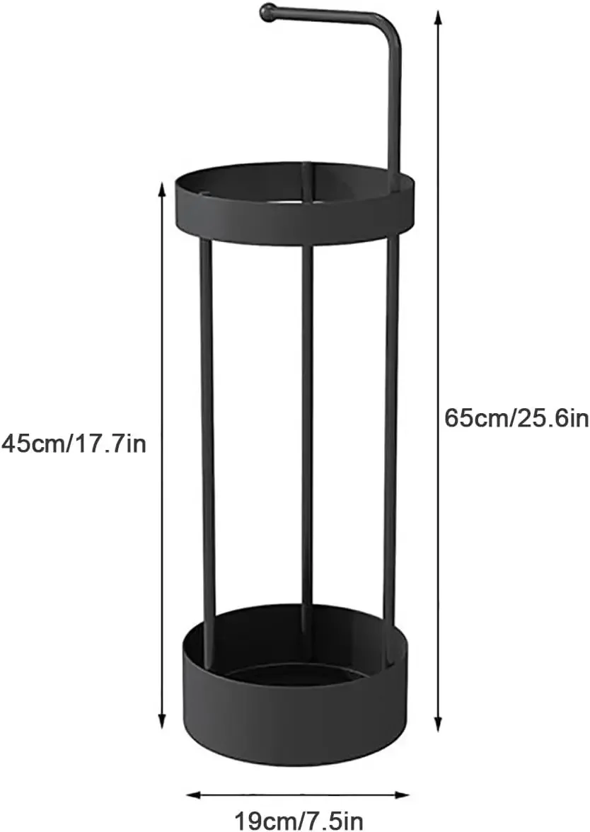 Gold/Black Umbrella Stand, Space-Saving and Rust-Resistant, Modern Metal Umbrella Stand, Perfect for Home and Office Use