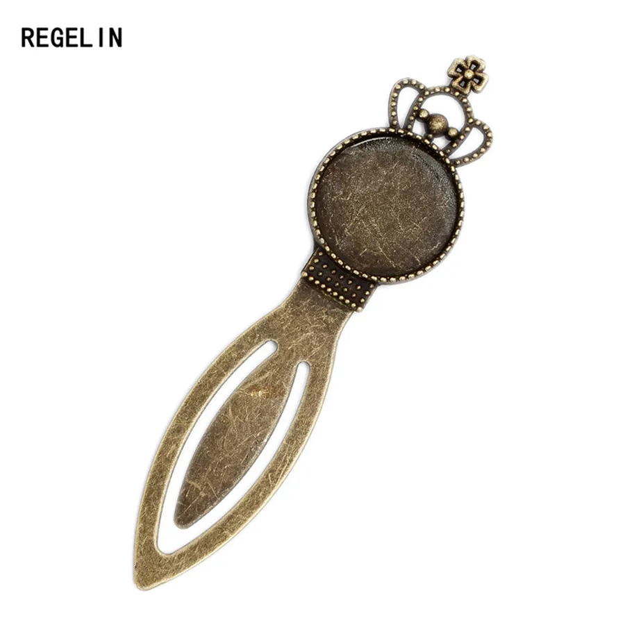 REGELIN Mode 10 teile/los Antike Vintage Retro Handgemachte Lesezeichen Cabochon Basis Lesezeichen Einstellung für Cabochon Cameo DIY Lesezeichen