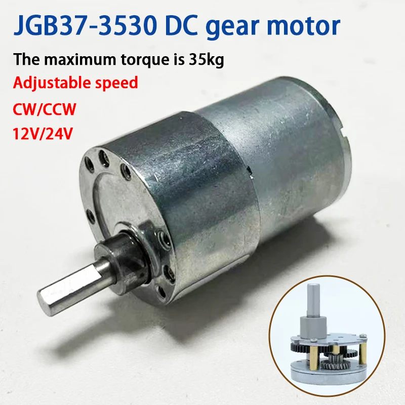 JGB37-3530 DC 12 В 24 В мотор-редуктор небольшой двигатель с регулировкой скорости медленная скорость низкая скорость большой крутящий момент 7-960 об/мин JGB37-3530 DC 12 В 24 В мотор-редуктор небольшой двигатель с регулировкой скорости медленная скорость низкая скорость большой крутящий момент 7-960 об/мин