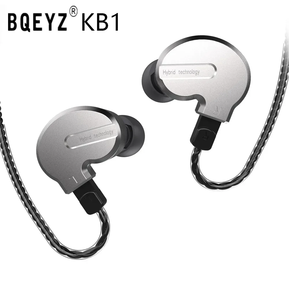 

BQEYZ KB1 HiFi in Ear Wired Earphone 2 Dynamic + 1 Balanced Armature Drivers Stereo Monitor IEM with Detachable Cable Mic