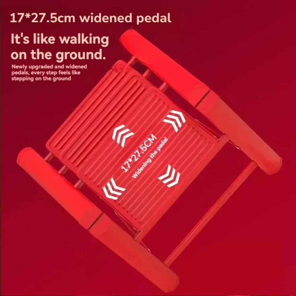 طوي سلم متدرج أحمر سميكة متعرجة سلم المنزلية المحمولة السلامة سلم الكربون الصلب سلالم تلسكوبية البراز #6