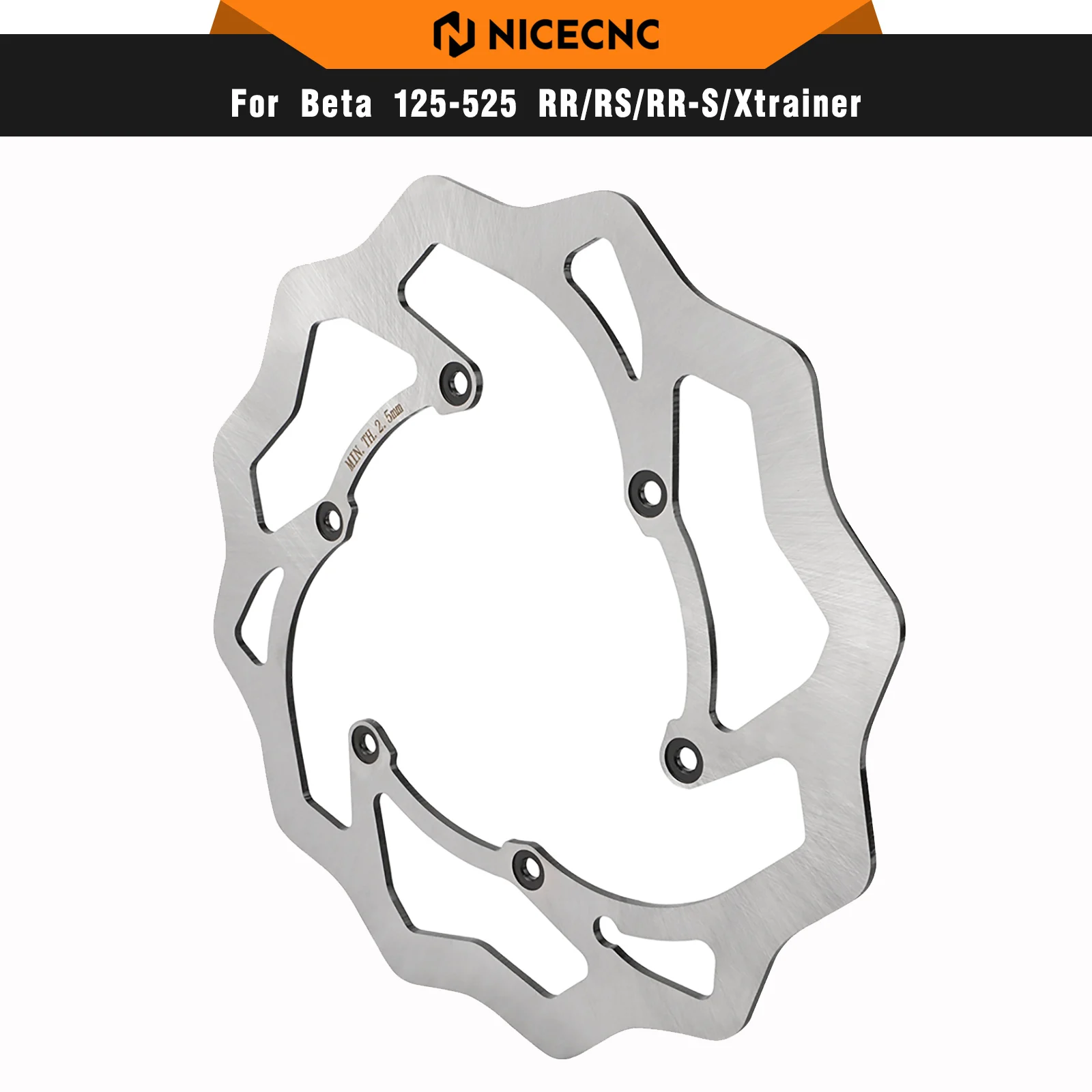 

NICECNC 260mm Front Brake Disc Rotor For Beta RR300 RR250 XTrainer 300 X-Trainer 250 RR125 RR200 RR350 RR430 RR480 2013-2024