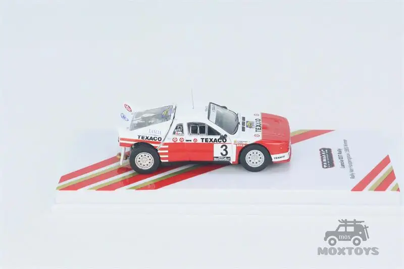 Tarmac Works 1:64 Lancia 037 Rally Van Haspengouw 1985 Red white Diecast Model Car