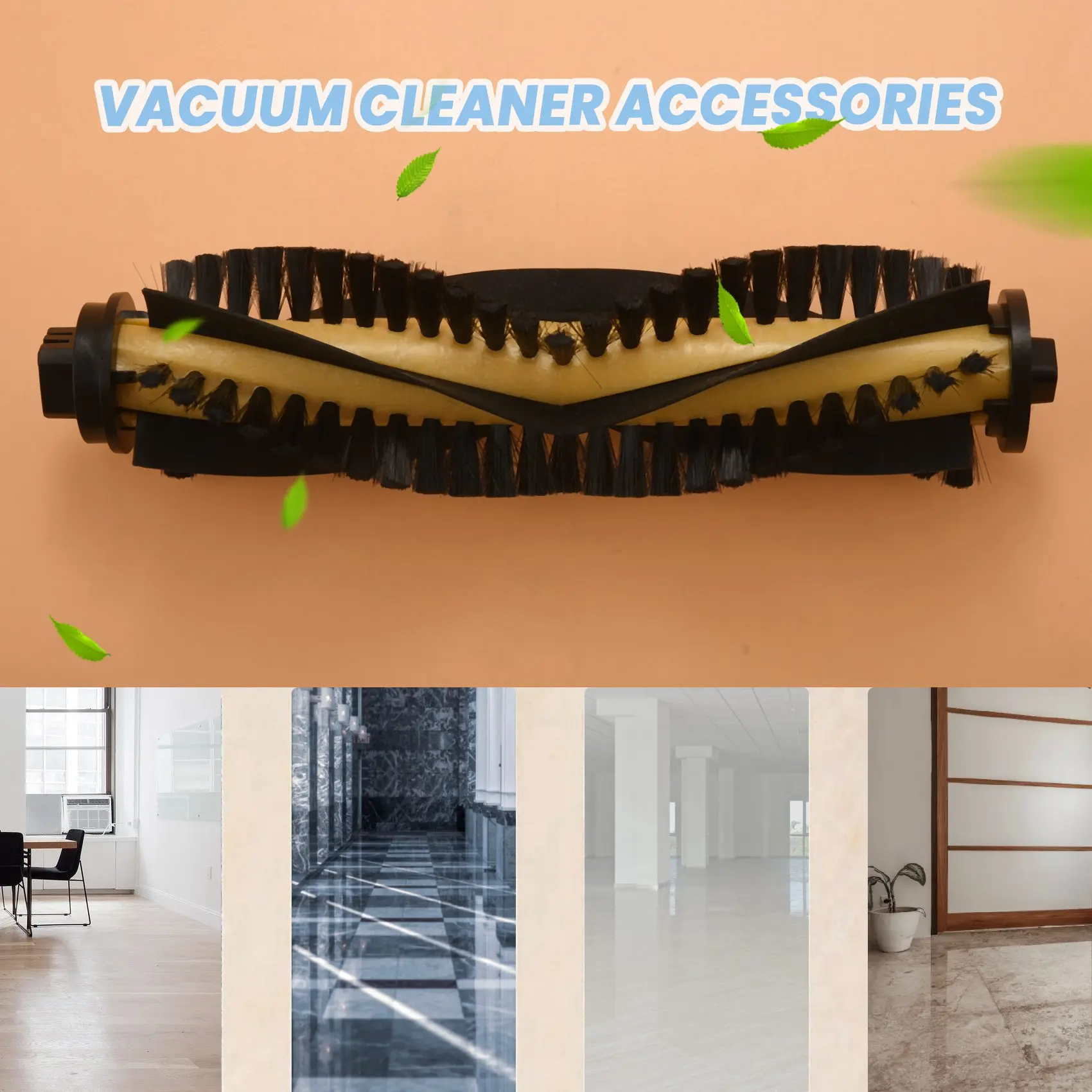 18ชิ้นแปรงด้านข้างตัวกรองล้อปลอกคอกันสุนัขเลียล้อสำหรับ Ecovacs deebot 600 601 605 710 N79 N79S เครื่องดูดฝุ่นอะไหล่