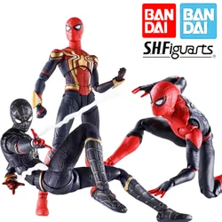 In Stock Bandai S.h.figuarts Shf Spiderman：far From Home 4 Battle Suits Iron Spider Action Figures Collection Hobby Toy Gift