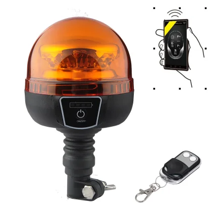 R65 Wireless APP Mobile Controller LED Warning Work Lamp Truck Forklift DIN Pole Battery Strobe Rechargeable LED Beacon Light