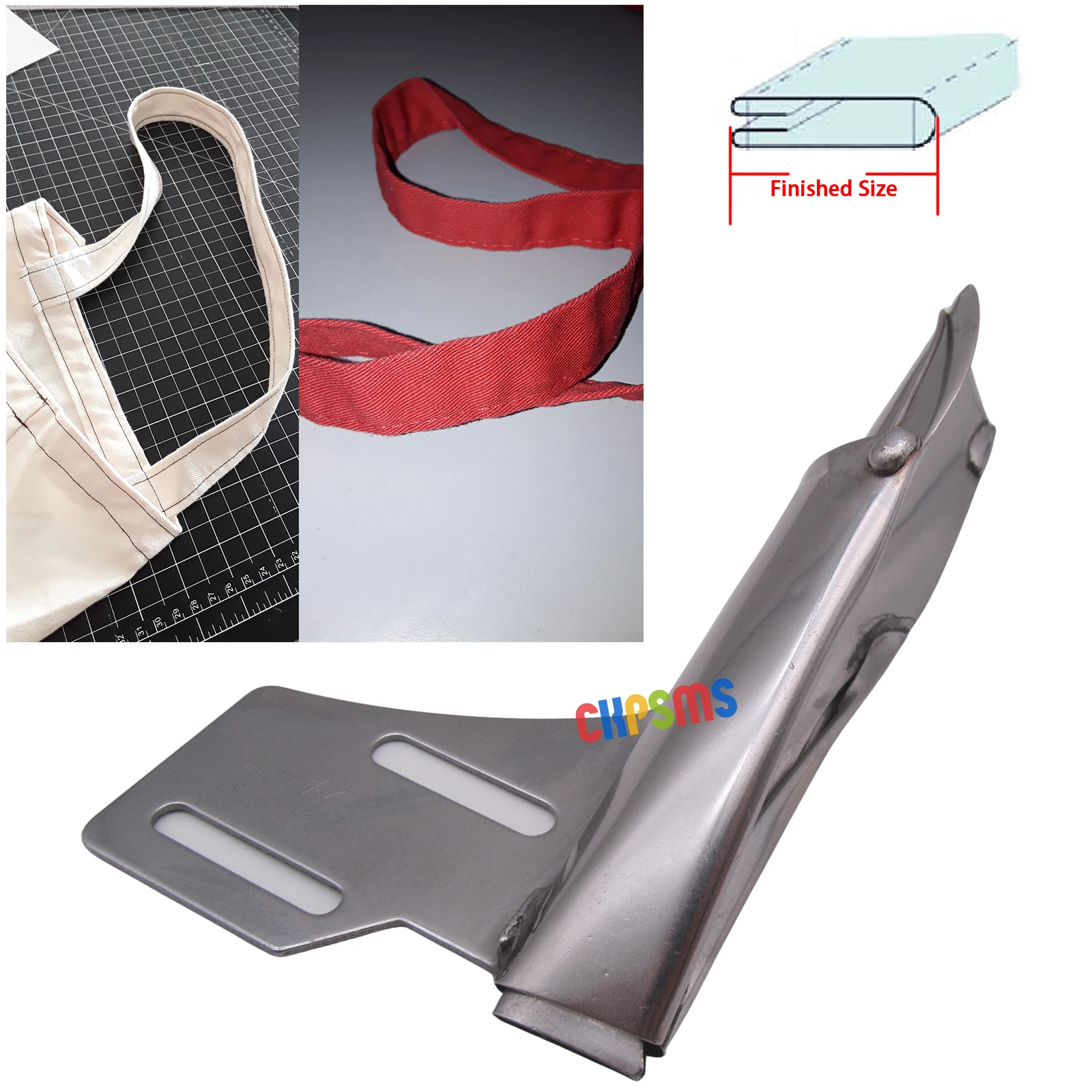 1PCS #KP-128 Belt Double Folder FOR Industry Single OR Double Needle Sewing Machines
