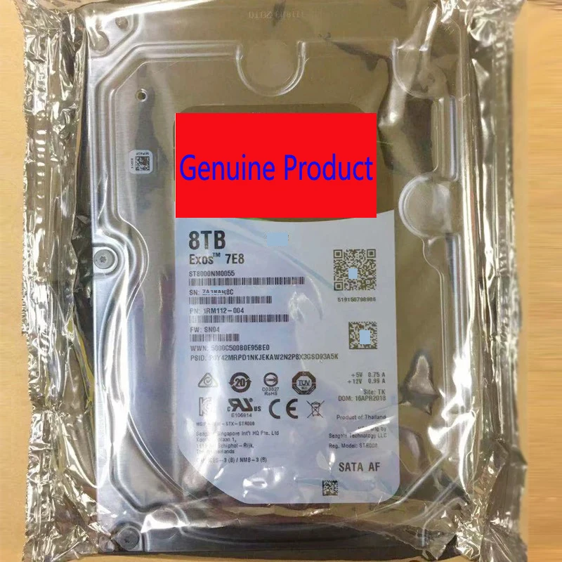

NEW ST8000NM0055 Exos Enterprise 8TB 7.2K RPM HDD SATA 6GBPS 256MB