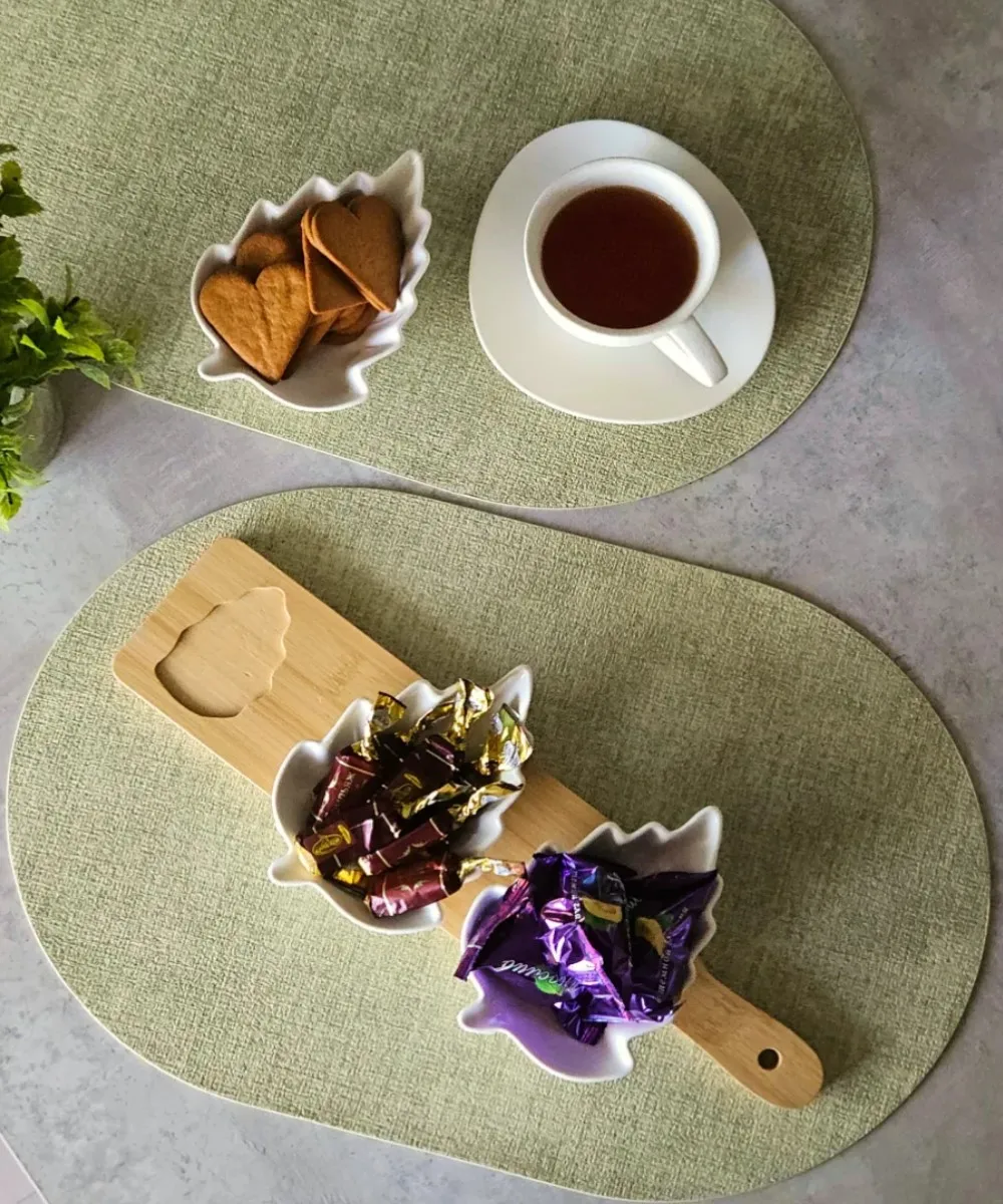 

1/4/10 шт. зеленые овальные салфетки из искусственной кожи, двусторонние, моющиеся, термостойкие, подарочные подставки для стола для свадебного торжества, обеда, домашнего декора