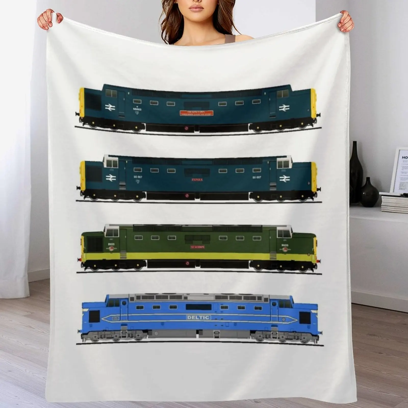 Плед DELTIC LOCOMOTIVES, многоразовый, прочный, мягкий, для всех сезонов
