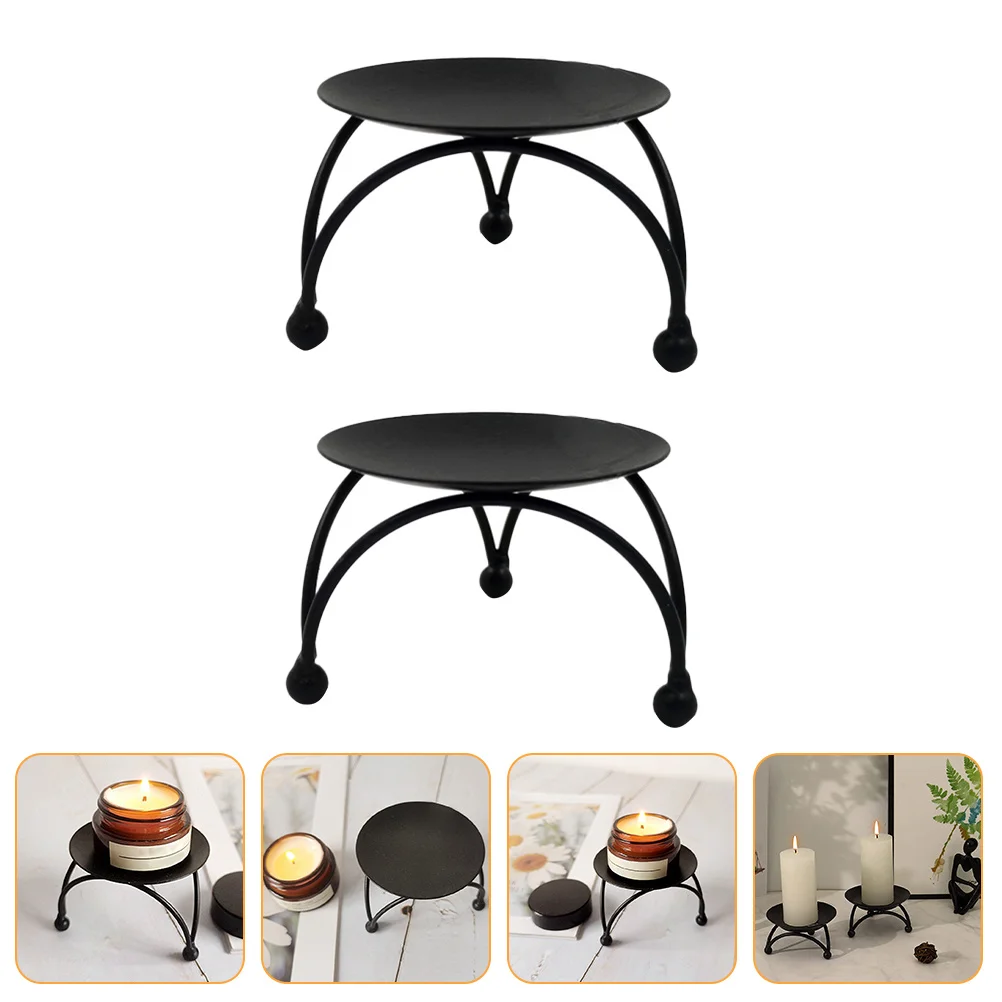 2pcs Iron Holders Modern Style Desktop Stands For Home Decor Party Wedding Decoration Household Base