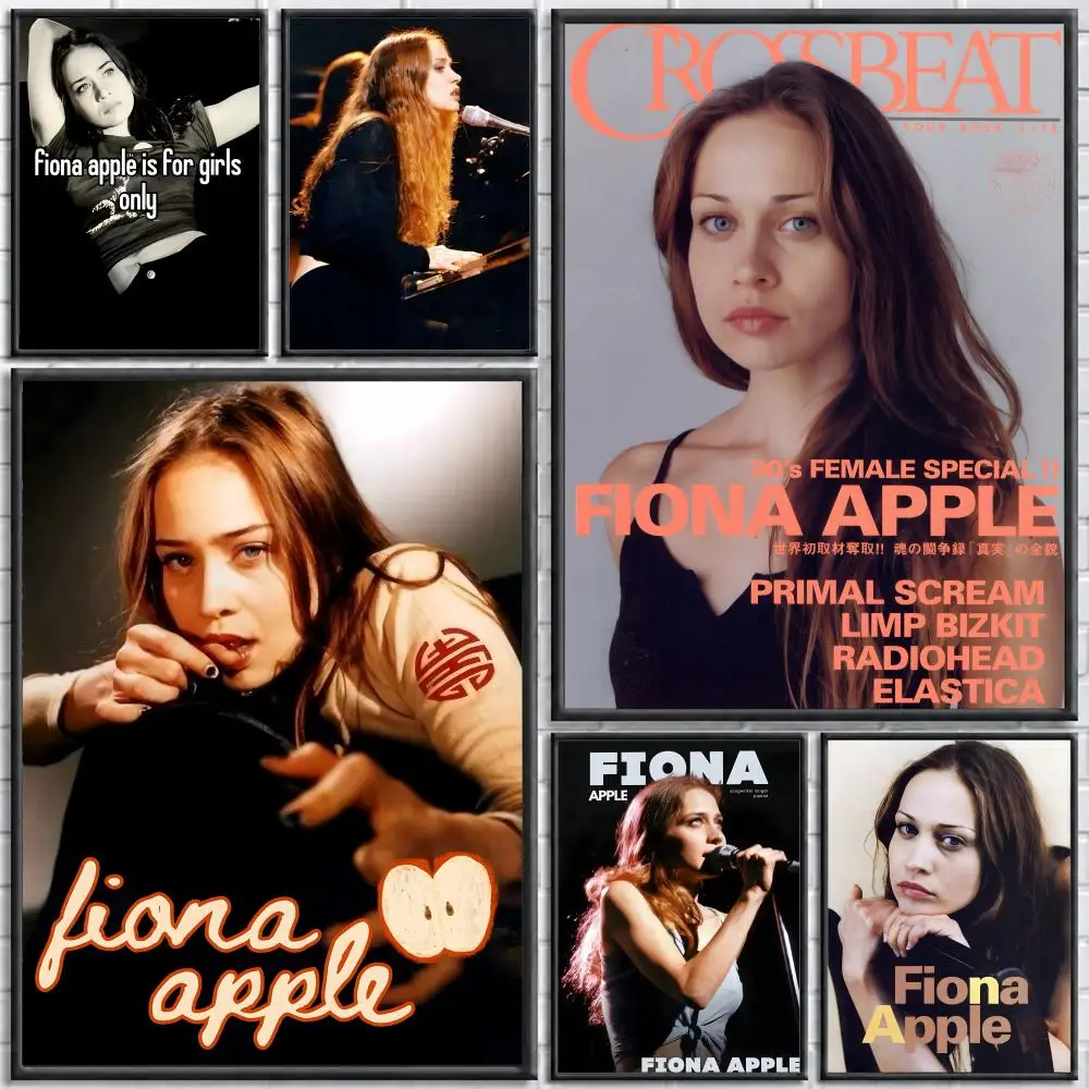 Singer Fiona Apple Poster Self-adhesive Art Waterproof Paper Sticker Coffee House Bar Room Wall Decor