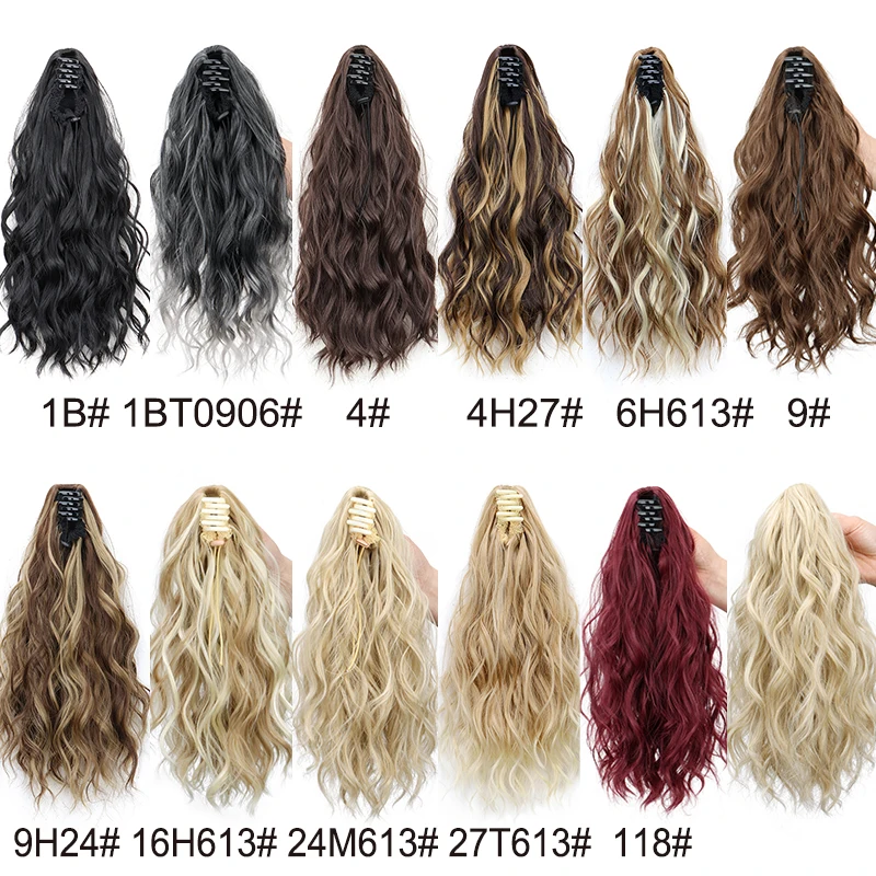 Synthetic 14Inch Short Wavy Curly Claw Clip Ponytail Extension Hairpiece Fake Pony Tail for Women Daily Party & Cosplay