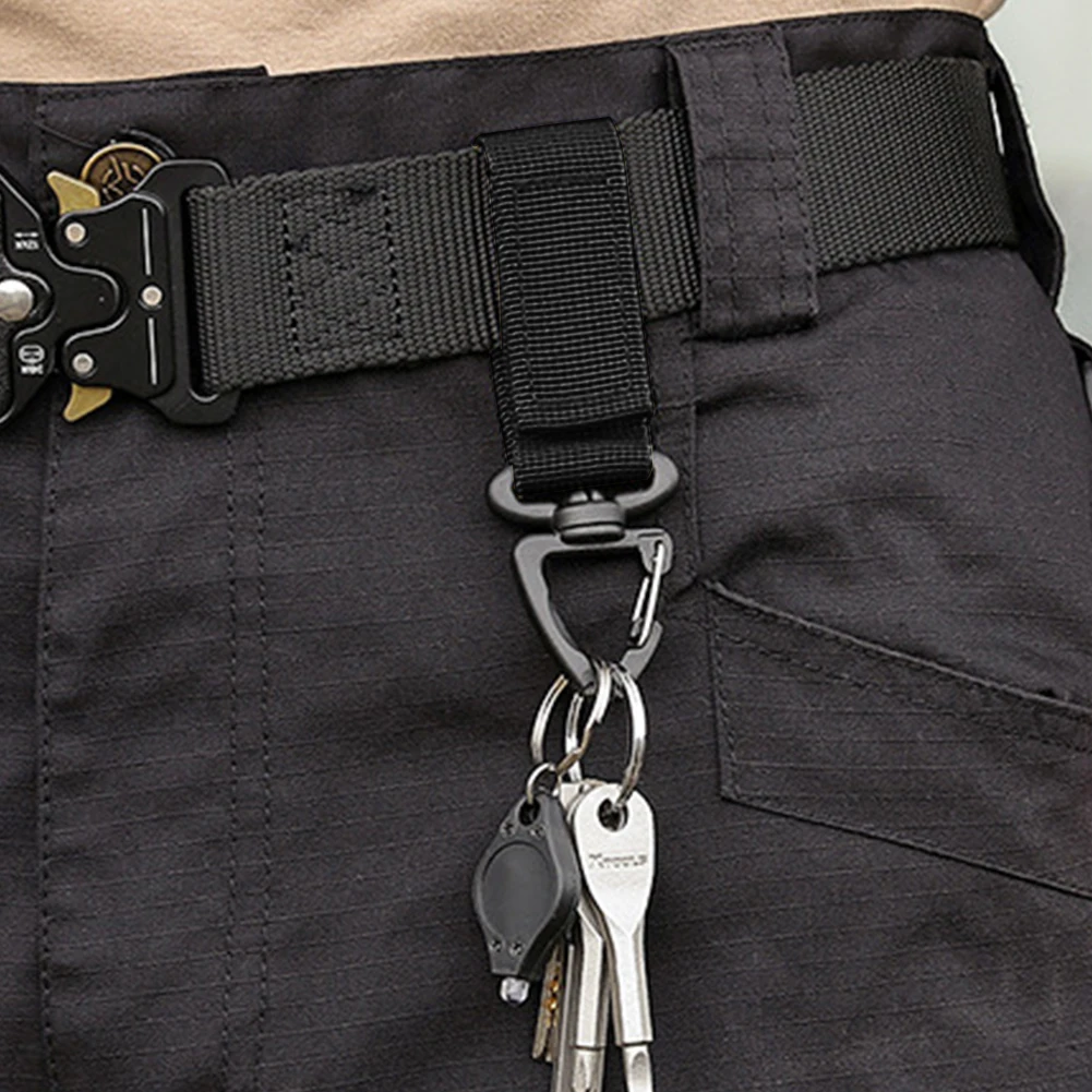 3/4/5pcs Military Tactical Hanging Buckle Nylon Molle Backpack Belt Buckle D-Shaped Outdoor Climbing Carabiner EDC Keychain Hook