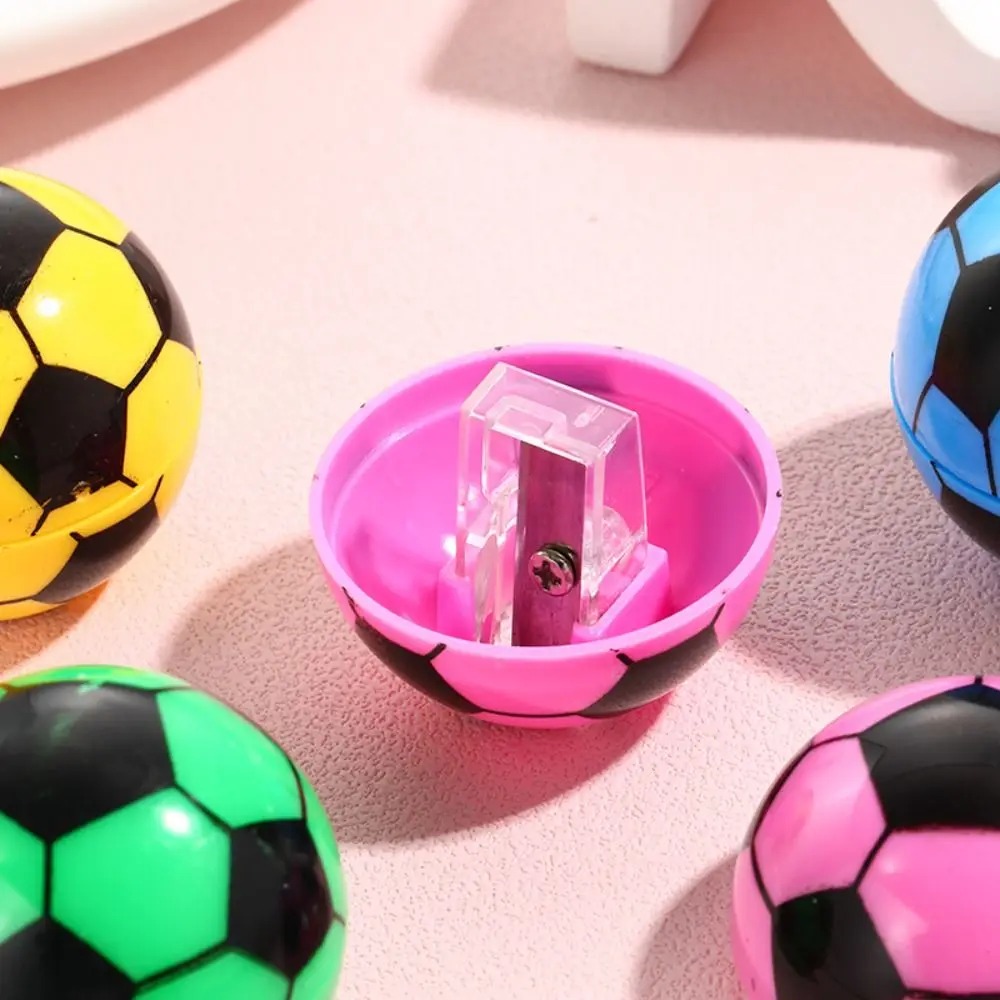 5PCS Watermelon Shaped Mini Pencil Sharpener Basketball Football Baseball Single-hole Funny Shape Sharpener Drawing Sketching