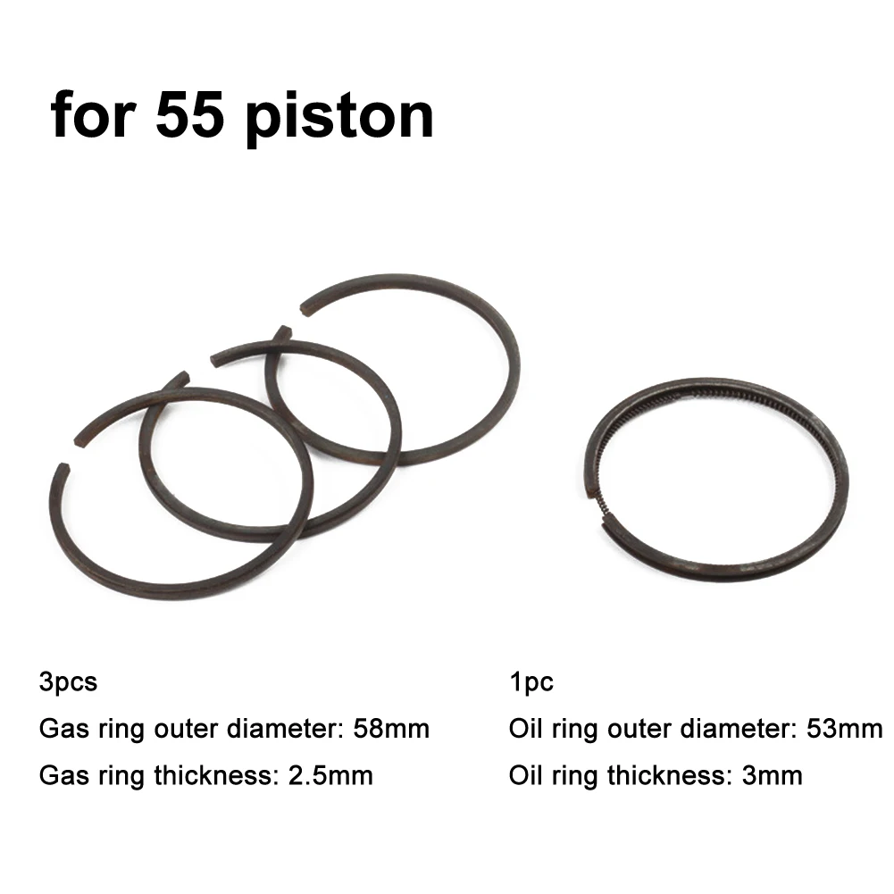 Reliable Pneumatic Piston Rings Compatible with Air Compressors of Various Sizes Including For 55mm to 95mm Cylinders