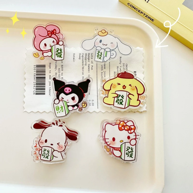 

Anime Sanrio Peripheral Brooch Anime Making A Fortune Kuromis Melodys Creative Badge Bag Clothing Decoration for Kid Pin Gift