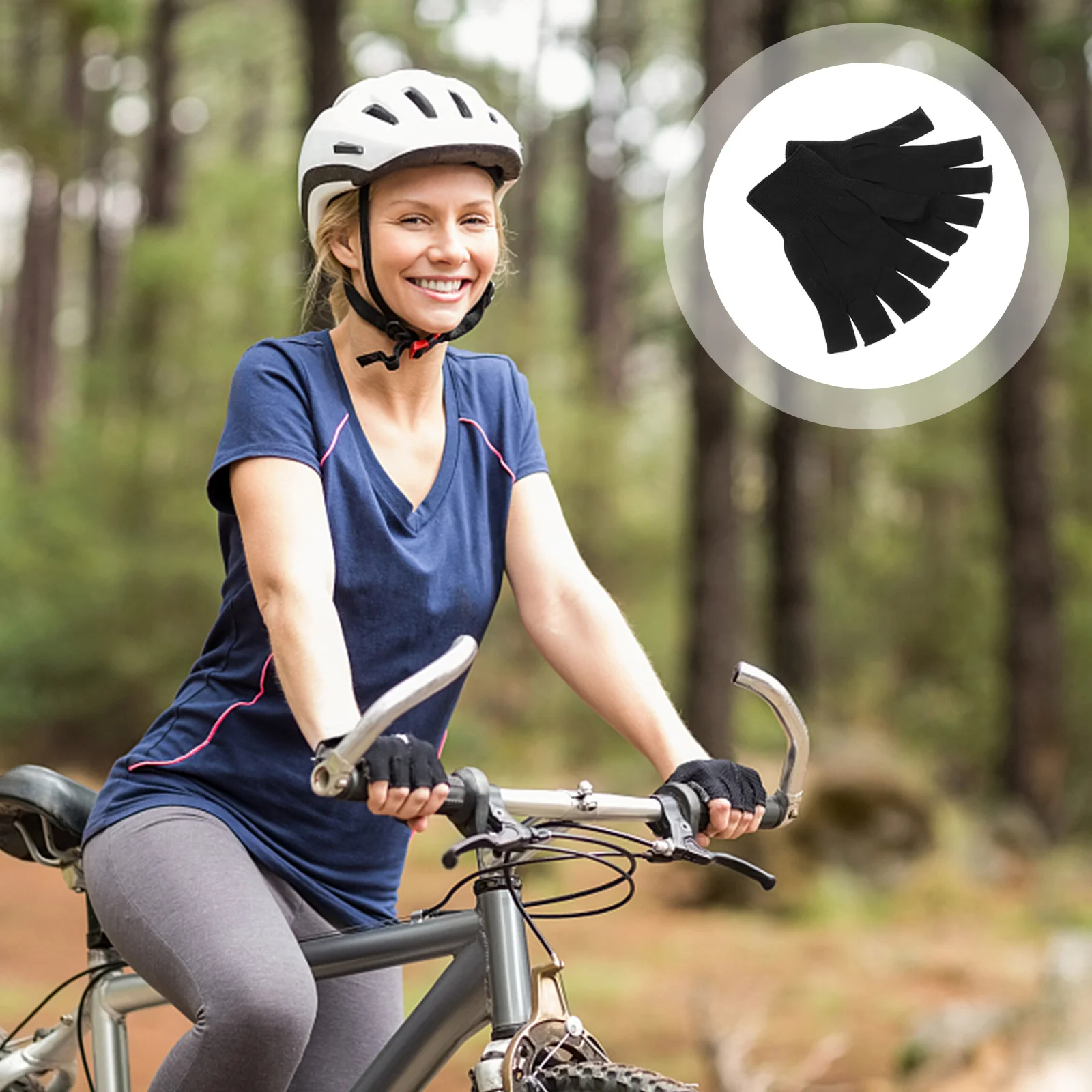 

Black Summer Sun Protection Half Finger Gloves Lightweight Stretchy Uv Protection Gloves for Outdoor Driving Cycling Climbing