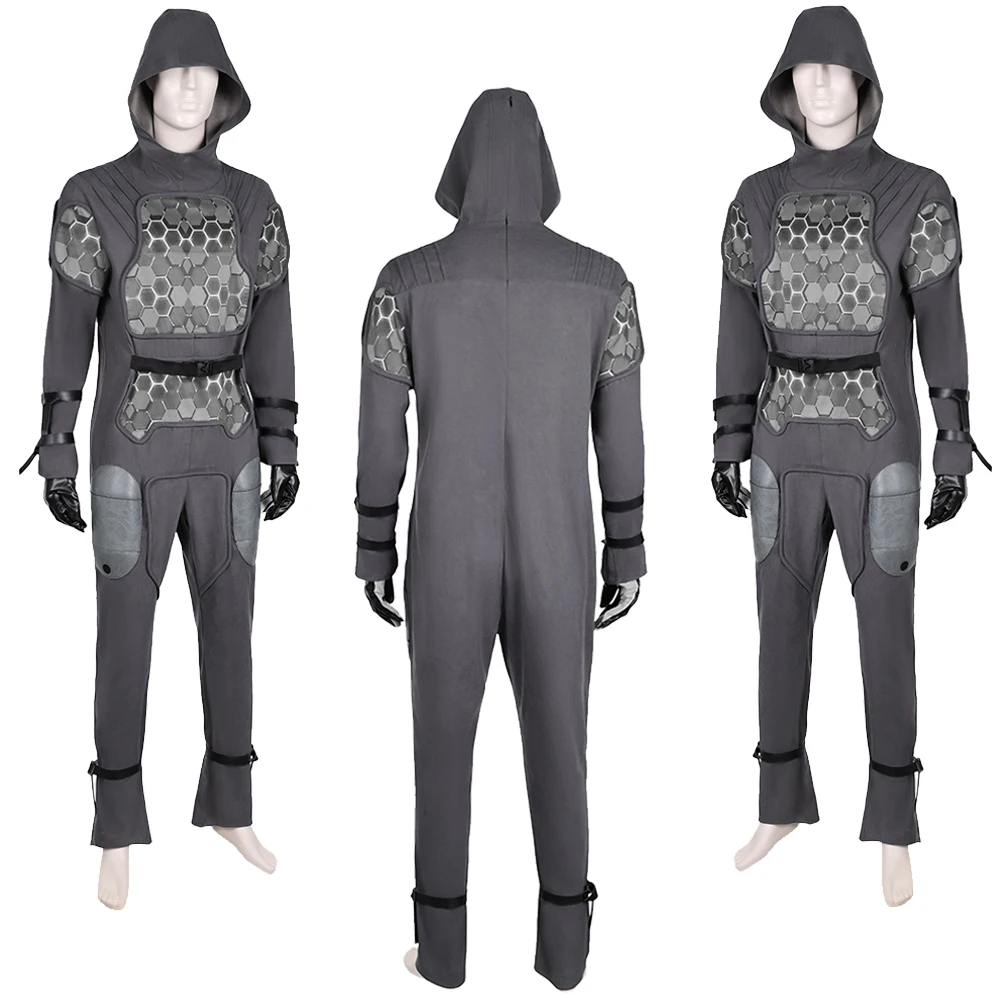 Men Paul Atreides Cosplay Belt Jumpsuit Fantasy Costume Movie Du 2 ne Gloves Outfits Male Boys Disguise Halloween Roleplay Suits