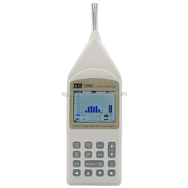 2025 Premium ProductsTES-1358C Fast Shipping Sound Analyzer Real Time 1/1 & 1/3 Octave Band Analysis
